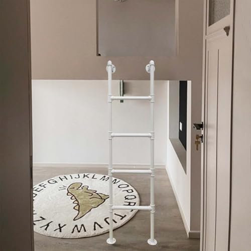AYVADA Innenleiter für Etagenbetten im Dachgeschoss, zur Wandmontage, 100–300 cm, Metall-Rundrohr, Ausstiegsleiter für Fensterschacht, Feuerleiter, Kletterleiter für drinnen und draußen, Größe anpa