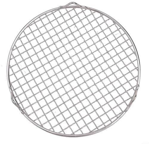 Gdfnmogo Griglia di raffreddamento rotonda in acciaio inox, multiuso, per forno, griglia, asciugatura, diametro 13-35 cm (27 cm)