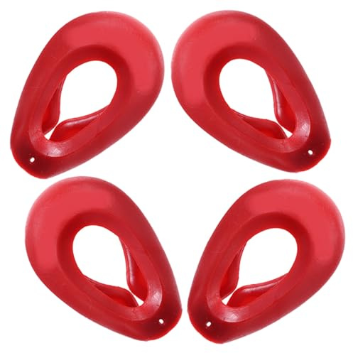 ARTSEWPLY Orejeras Impermeables De Silicona Para Teñir El Cabello, 2 Pares, Tamaño Único, Protección Contra Tintes, Para Salón y Ducha, Cubre Orejas Flexibles y Reutilizables Rojas