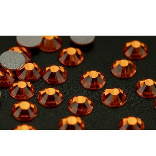 SS6-SS30 AAAAA Cristal sin fijación por calor Piedras brillantes planas para decoración de uñas Accesorios de bricolaje - 011 Jacinto - SS8-1440 piezas