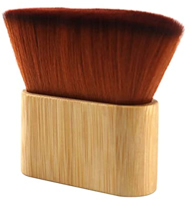 Homoyoyo Cepillo Plumero para Cuello y Limpiar Cabello, 1 Unidad, Cerdas Suaves, Mango Bambú, para Profesionales y Uso Personal en Peluquería y Corte de Pelo