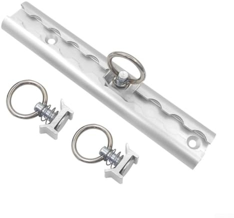 Binario in alluminio a forma di L da 500 mm con bulloni, coperture e fissatori in acciaio inossidabile per rimorchi, camion e furgoni, fornendo opzioni di montaggio per la sicurezza del carico