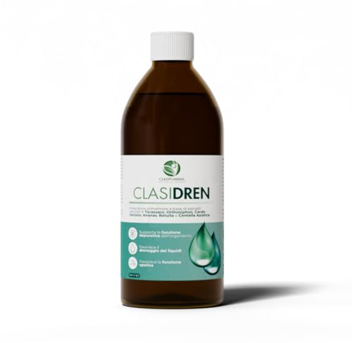 Detox Fegato ed Intestino Diuretico Drenante Forte Disintossicante con Orthosiphon Cardo Mariano Tarassaco Ananas Betulla Centella Asiatica Made in Italy 500 Ml