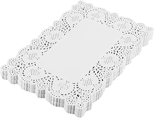Tortenspitze, Tortenspitzen Tortenunterlage, Tortenpapier, 50 Stück Ölabsorbierendes Papier für Torten, Rechteckig 19x30 cm, Backpapier für Küche und Konditorei, Weiß