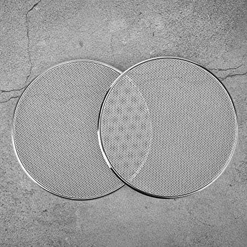 YUYTE 5-tums Plastram 5-tums Plastram Vit Mesh Bilhögtalare Grillskyddsskydd - Metall och Plastdesign för Högtalare och (2 st)