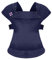 izmi Babytrage aus Baumwolle, schickes, gesundes Design mit flexiblen Schultergurten, für Babys ab 3,2 kg bis zu 15 kg, Mitternachtsblau