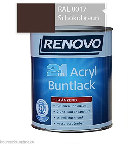 Acryl-Buntlack 2-in-1 375 ml RAL 8017 Schokobraun glänzend Renovo