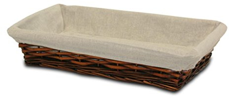 BUAR ARTESANOS Bandeja Mimbre Tela Beige (57 * 40 * 9 cm.)