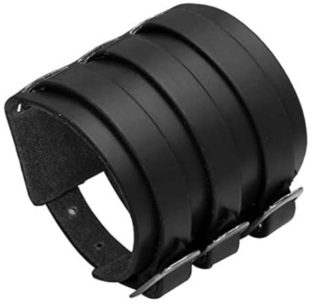 MILAKOO Herren Alloy Lederarmband Armreif Manschette Silber Braun Einstellbar