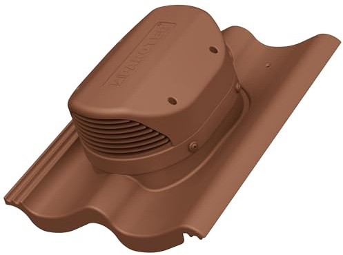 Parotec Flachlüfter für Braas - Doppel-S – Dachlüfter – RAL 8004 Ziegelrot | Entlüfter Lüftungsziegel für Nelskamp - S, IBF - Doppel-S, ProDach - Doppel-S, effektive Feuchtigkeitsableitung, UV-beständig