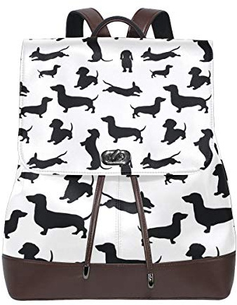 FANTAZIO Rucksack, Motiv: Dackel, Schwarz