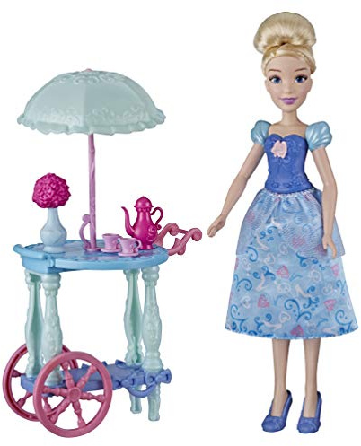 Disney Princess Poupée Cendrillon avec chariot à thé