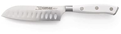 Cuchillo Mini Santoku se USA para Cortar Carne, Pescado y Verduras. Cuchillo Acero Inoxidable. Los alveolos de su Hoja impiden Que los Alimentos se adhieran a Ella en el Momento del Corte.