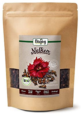 Biojoy Chiodi di Garofano interi BIO (500 g), essiccati, adatti per dolci e té, senza additivi (Syzygium aromaticum)