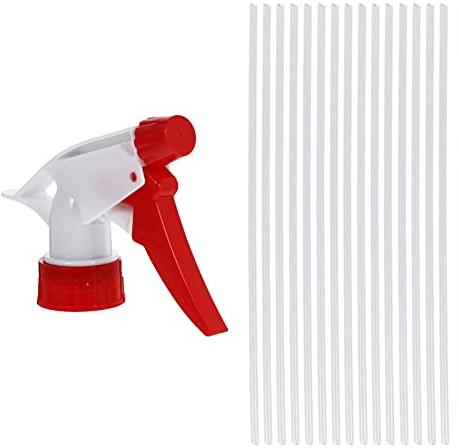 HEALLILY 15Pcs Spray Bottle Nozzle Spraying Bottle Replacement Tops Mist Water Spray Nozzle Trigger Sprayer Heads for Bathroom Kitchen Red