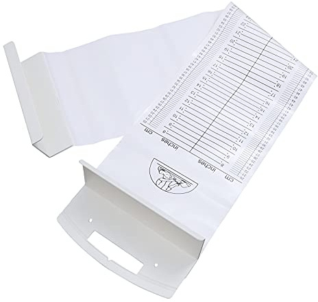 Babys Messmatte für Präzise Längenmessung mit Verschiebbarem Fußteil | Abs und Pvc, Hautfreundlich und Leicht zu Reinigen, Platzsparend für Zuhause und Professionelle Nutzung, Weiß