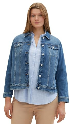 TOM TAILOR dam 1042191 jeansjacka, 10110-blå denim, 54, 10110 – blå denim, 54 SE
