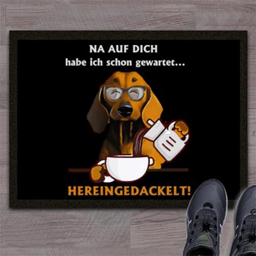 Sammys Shirt Store Hereingedackelt Dackel Hundehalter Fußmatte Fußabtreter Türvorleger 50x35 cm