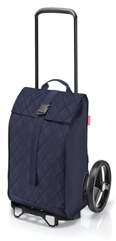 reisenthel Citycruiser Rhombus Midnight – Praktische Einkaufstasche mit Mehreren großen Fächern als Trolley verwendbar