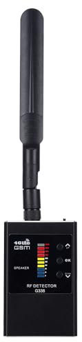 Detector de cámara oculta, detector de dispositivo de escucha, buscador de cámara WiFi, utilizado para detectar cámaras ocultas y dispositivos de escucha en residencias, habitaciones y baños (negro)