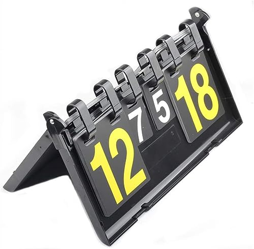 WQZStar Flip Scoreboard Score Keeper mit Hülle, wasserdichter tragbarer Flipper für Spiele, Fußball, Basketball, Tennis, Cornhole-Wettbewerb