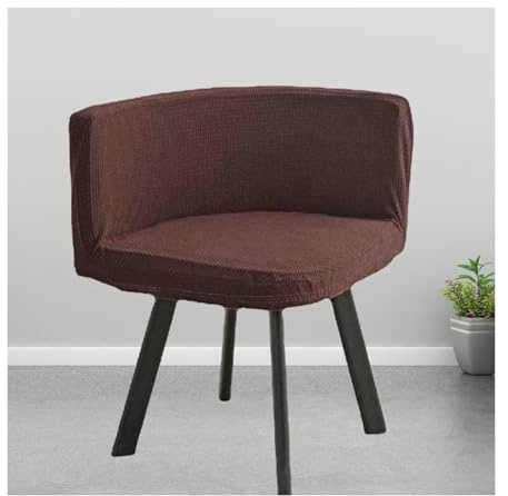 Mswborml Triangular Cubierta de Silla para Comedor Estilo Nordico, Giratoria Funda para Silla de Comedor con Respaldo Triangular 4/2/1 Piezas, Elásticas Funda Silla Alta de Bar Lavable,L,4PCS