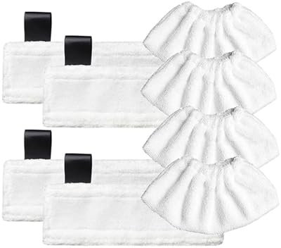 Trapos de tela for trapeador a vapor compatibles con Karcher Easyfix SC1 SC2 SC3 SC4 SC5, cubierta de almohadilla de limpieza de microfibra de repuesto, accesorios for Limpiador de vapor(Color:8PCS)