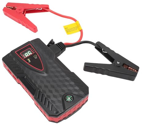 Démarreur de Saut Portable, Démarreur d'urgence 12 V, Batterie de Démarrage de Pointe 1000 A, 4 USB, Charge Rapide Intégrée, 15 000 MAh, Booster de Batterie de Voiture pour