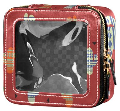 Amooorous Borsa da toilette trasparente con cactus messicani per borsa da toeletta con cerniera per smalto per unghie borsa organizer per viaggi, Cactus messicani, 1 size