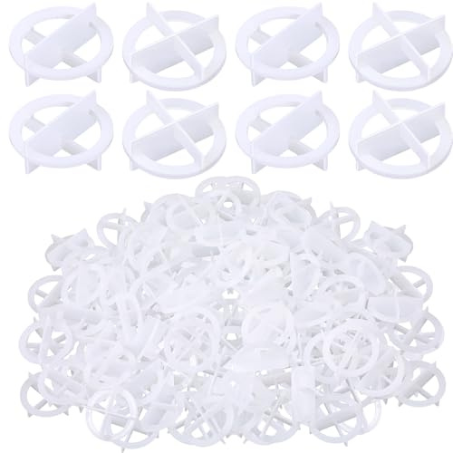 Nuanchu 500 Pcs 1/32(1mm) Tile Spacers Removable Cross Ceramic Spacers Corner Separators Reusable Wall Floor Construction Tool Plastic Leveling Clips for Various Types of Tile Leveling (White)