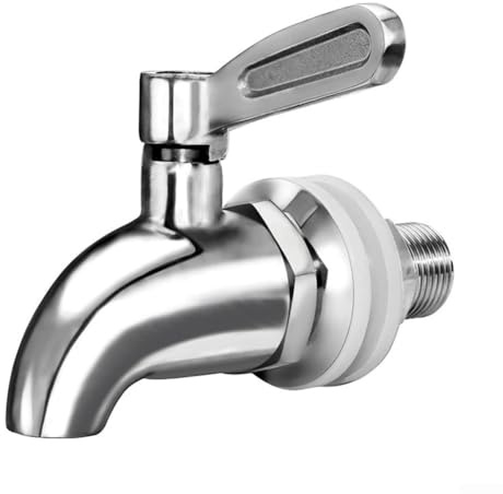 DAZZLEEX Robinet distributeur de rechange en acier inoxydable pour fermenteur, vin, bière, jus de fruits, thé, vin, eau et jus (B)