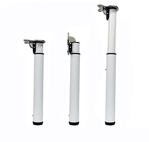 ACRaBoss Höhenverstellbares, Verdicktes Teleskop-Tischbein Aus Stafür Wohnmobil-, Camper- Und Autozubehör, 1 Stück Metallbein/White/100Cm(39.4In)