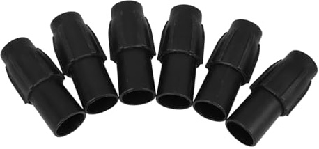 BESTYASH 6pcs Black Extension Pole Adapter Set for Broom and Mop 22/25mm Telescopic Rod Adjustable Holder Accessories for Household Cleaning Tools