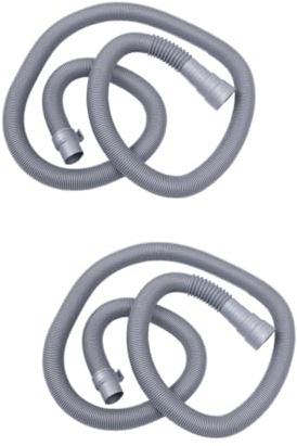SHINEOFI 4pcs Washer Drain Hose Extension Corrugated Hose for Washing Machine Outer Connector