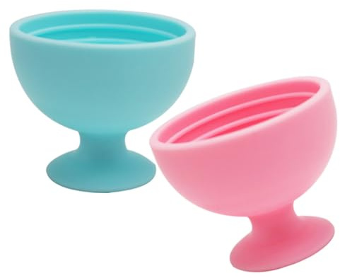 WRITWAA 2pcs Silicone Makeup Brush Cleaner Beauty Sponge Holder Makeup Sponge Drying Stand Egg Holder Travel Foundation Container