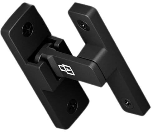 DIYEAH Loquet de Porte de Grange Coulissante 90°, Alliage de Zinc, Lumineux, Anti-effraction, sans Perçage, pour Portes Intérieures