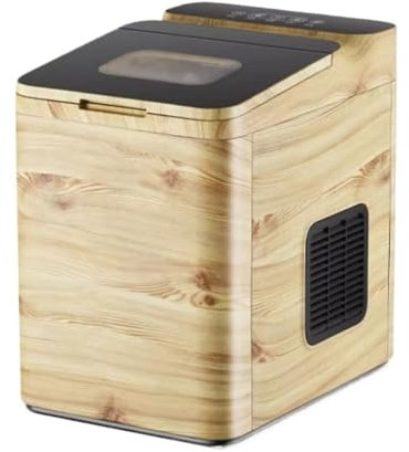 Fabbricatore di ghiaccio portatile Macchina for il ghiaccio da bancone, 9 cubetti di proiettili pronti in 6 minuti, autopulente, 2 dimensioni a forma di proiettile, perfetta for feste in bar in casa o