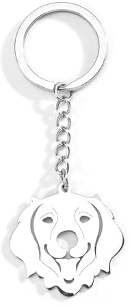 Tranbath Personalisierte Hunde-Schlüsselanhänger aus Metall, Süße Welpe Tier Schlüsselanhänger für Damen, Haustier Schlüsselaufhänger und Hundetaschen Accessoire Geschenk für Hundebesitzer (Hund2)