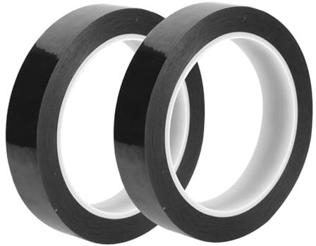Cabilock Cinta Aislante de Alta Temperatura Pet Negra, 2 Rollos