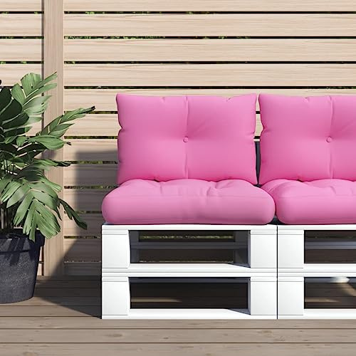 Teenpull Palettenkissen 2er Set, Rosa Oxford-Gewebe, Wasserabweisend für Outdoor-Möbel, Gemütliche Sitzkissen & Rückenkissen, Ideal für Garten, Couch, und Patio