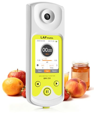 Digitales Refraktometer mit ATC für Weinherstellung, Heimbrauen, 0~95% Brix Refraktometer Zuckergehalt für Kaffee Obst Honig Ahornsirup
