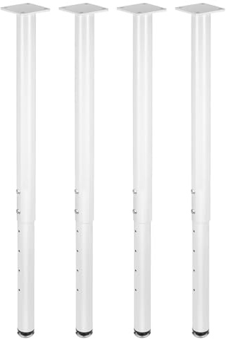 4-Pack Table Legs Adjustable Metal Breakfast Bar Leg, 60-100cm Height