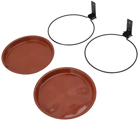 Fabater Matériau Fiable, Mangeoire à Oiseaux Montée sur Arbre, Bol de Bain d'oiseaux pour Terrasse de Jardin, Grande capacité, Facile à Installer et à Nettoyer (2 Pots et 2 Supports)