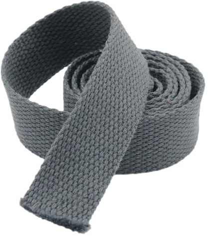 Nylonband, Bomull Canvas Webbing Strap Tejp for Bagage Cargo Strapping, 10Yard/rulle(Dark Gray,2)