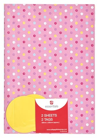 UK Greetings Geschenkpapier für sie/Freundin – rosa Punkte-Design