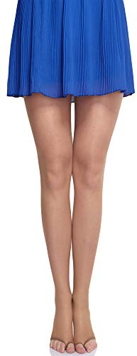 Merry Style Medias Finas Transparentes Pantys Mujer Lycra MS 336 10 DEN (Sable, M)