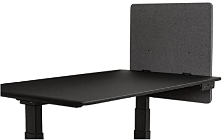 Stand Up Desk Store ReFocus Clamp-on Acoustic Desk Divider Privacy Panel That Reduces Noise and Visual Distractions (Ash Gray, 23.6 x 23.6)