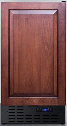 Summit Appliance SCFF1842IF 18 Wide Frost-Free All- Freezer in Black for Built-In or Freestanding Use with Integrated Door Frame for Overlay Panels and Digital Thermostat