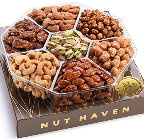 Mothers Day Nuts Gift Basket - Assortment of Sweet & Roasted Salted Gourmet Nuts - Food Gift Box for Mom, Her, Wife, Christmas, Fathers Day, Mothers Day, Sympathy, Family, Men & Women