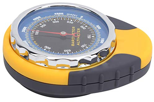 Alomejor Baromètre d'altimètre Portable Multifonctionnel 4 en 1 avec Outil de thermomètre à Boussole pour la randonnée en Plein air Camping